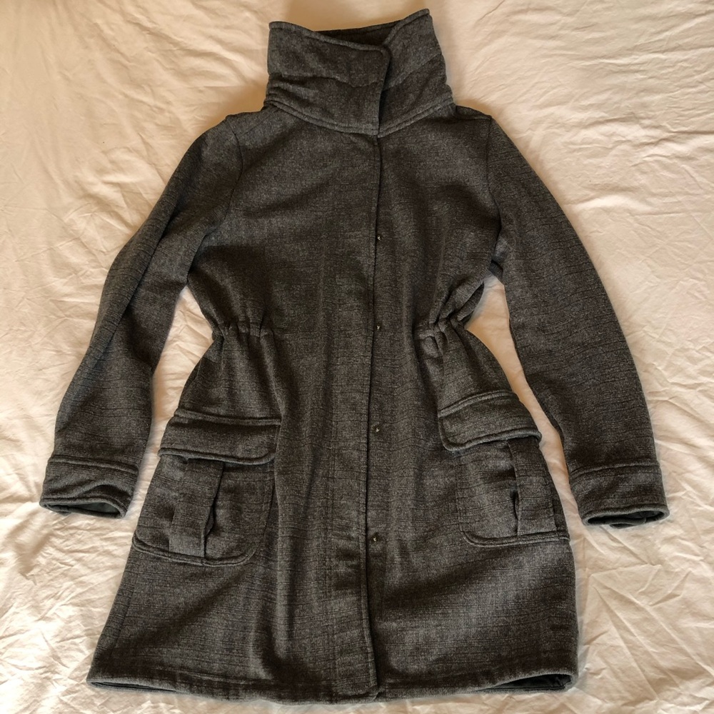 Patagonia Better Sweater Trench Pea Coat Gray